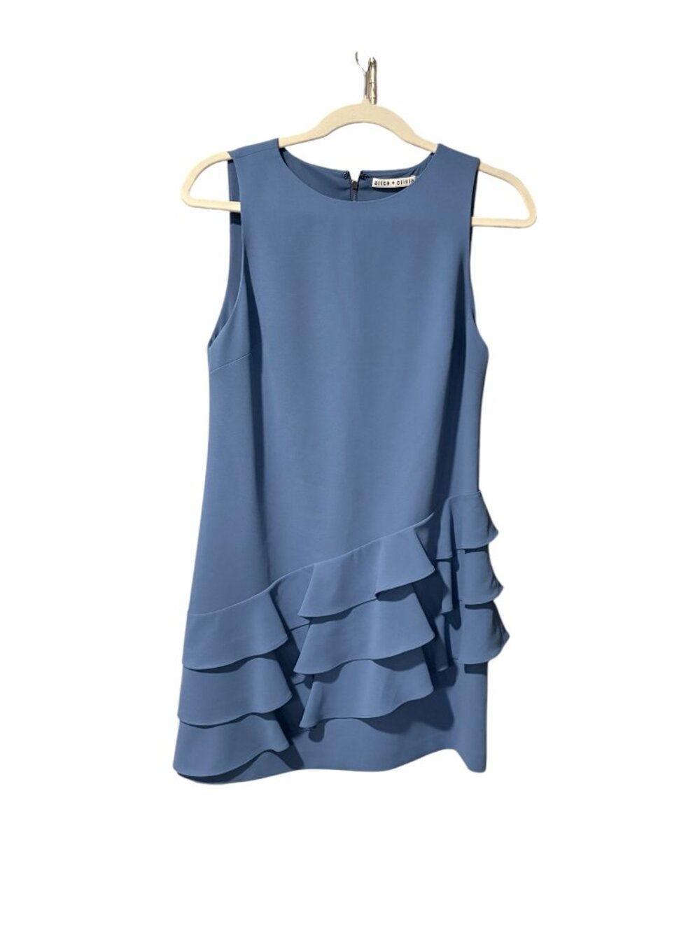Alice + Olivia Clive Asymmetric Ruffle Dress - Picture 3 of 7